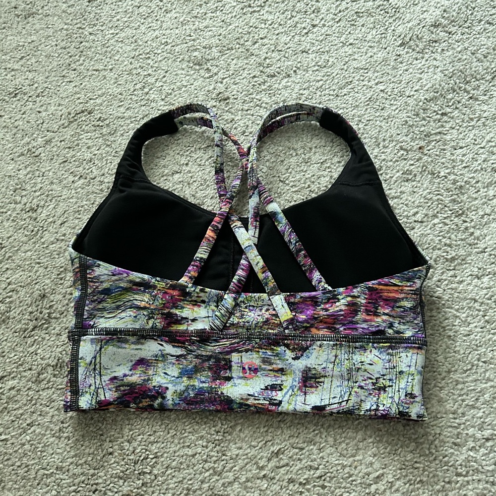 Lululemon Align Energy Sports Bra Abstract Print Strappy Back Women Size 4 - Picture 2 of 6